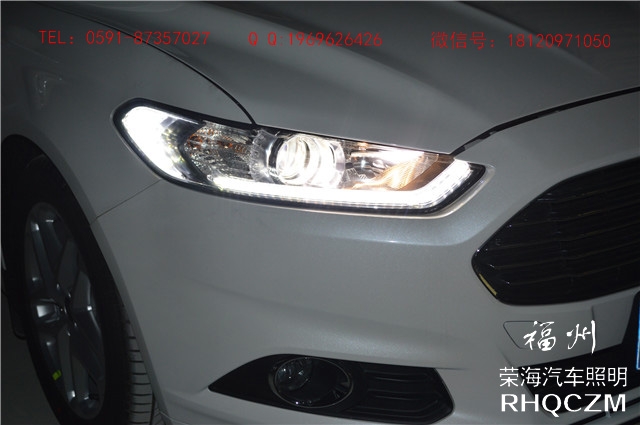 新蒙迪歐汽車燈光改裝，福州雙氙車燈改裝，福州改透鏡，福州榮海照明