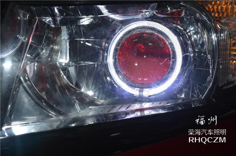 科魯茲汽車燈光改裝，福州改氙氣燈，天使眼惡魔眼淚眼改裝，福州榮海照明