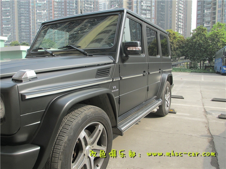奔馳G55AMG改裝裝飾 全車改色貼膜 深圳汽車改顏色