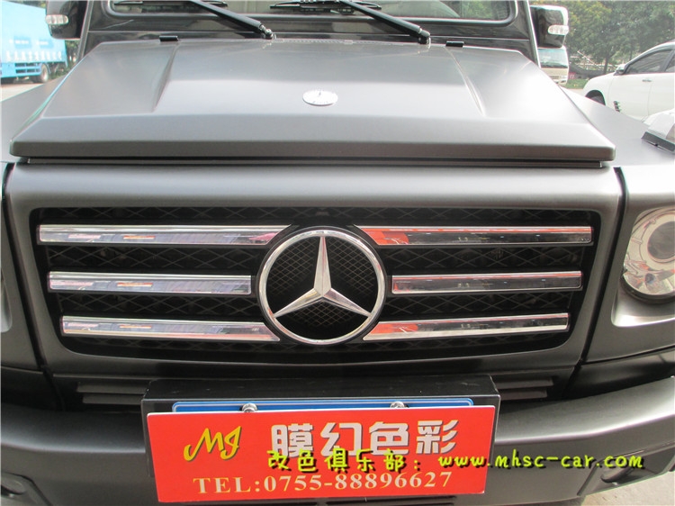 奔馳G55AMG改裝裝飾 全車改色貼膜 深圳汽車改顏色