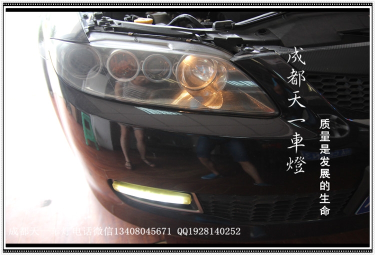 成都馬自達(dá)6改車燈|馬自達(dá)6車燈改裝氙氣燈雙光透鏡