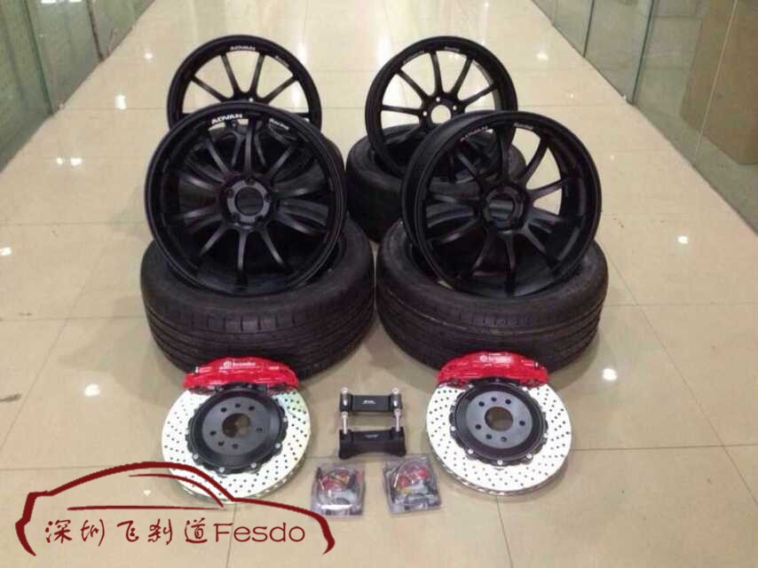 BREMBO F50前四活塞剎車卡鉗套裝，現(xiàn)代IX34裝車案例