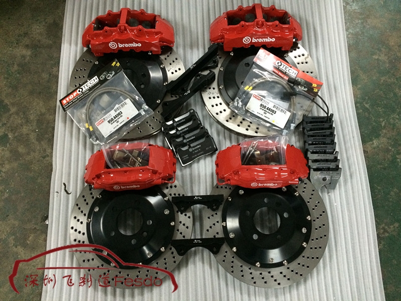 BREMBO OE款前八后四剎車套裝，路虎攬勝運動版改裝案例