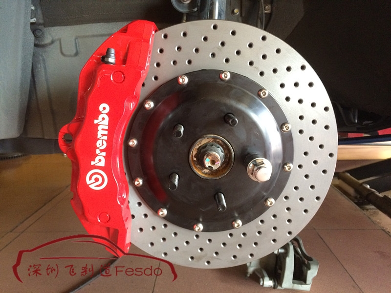 BREMBO OE款17Z前六后四，豐田RAV4改裝案例后輪雙卡鉗