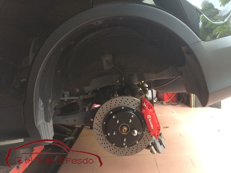 BREMBO OE款17Z前六后四，豐田RAV4改裝案例后輪雙卡鉗