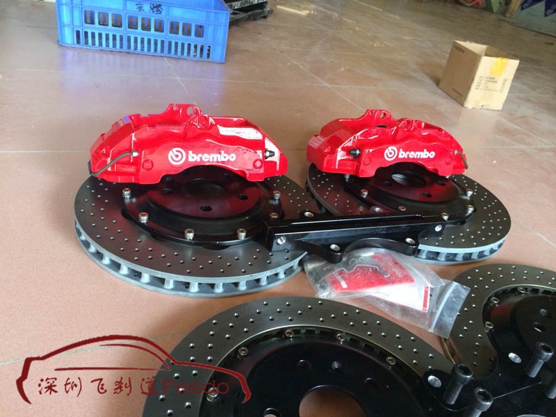 BREMBO OE款17Z大六活塞與后加大套裝，君威GS改裝案例