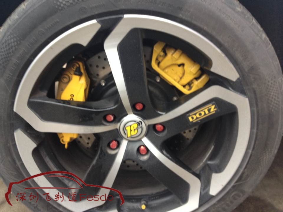 BREMBO OE款17Z前六后四，寶馬5系改裝案例后輪雙卡鉗