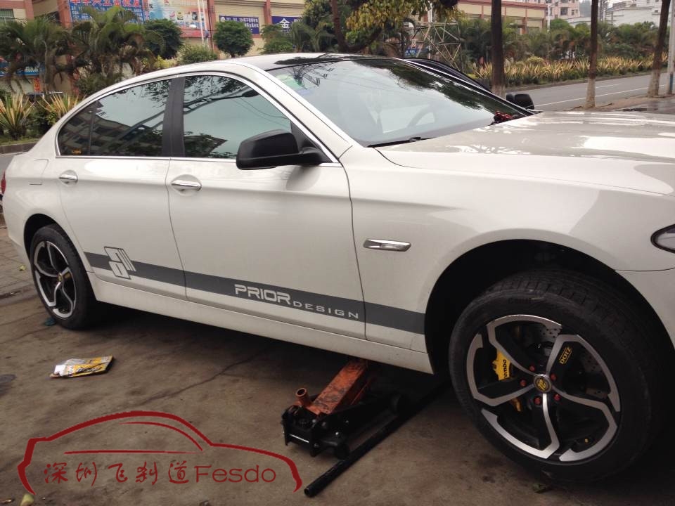 BREMBO OE款17Z前六后四，寶馬5系改裝案例后輪雙卡鉗