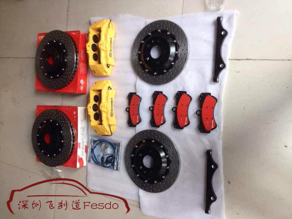 BREMBO OE款17Z大六活塞與后加大盤(pán)套裝，大眾途觀改裝案例