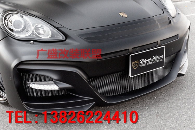 保時捷Panamera Turbo改裝改裝WALD寬體大包圍碳纖維尾翼排氣后唇