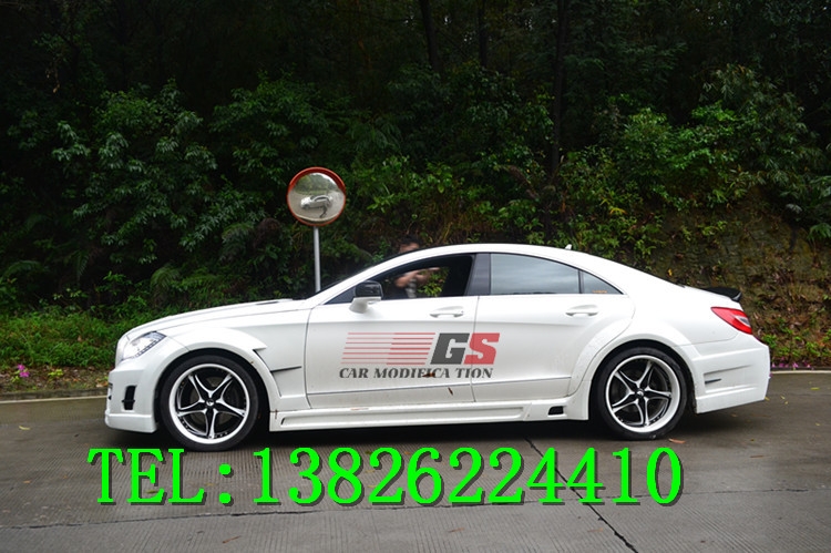 奔馳CLS300 350 AMG級W218改裝GSC寬體大包圍排氣管碳纖維機蓋