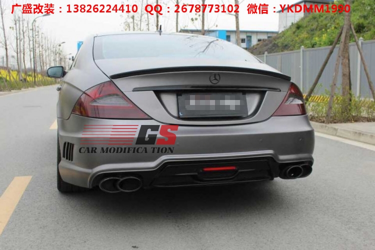 奔馳CLS300 350 AMG級W219改裝WALD大包圍排氣管碳纖維尾翼后唇