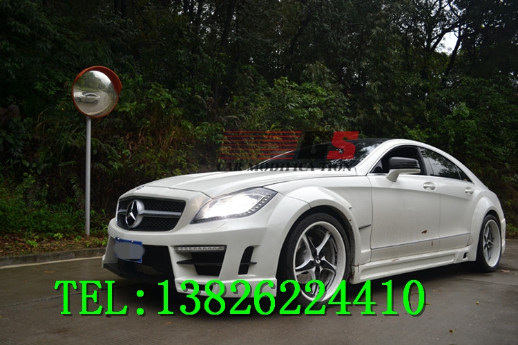 奔馳CLS300 350 AMG級(jí)W218改裝GSC寬體大包圍排氣管碳纖維機(jī)蓋