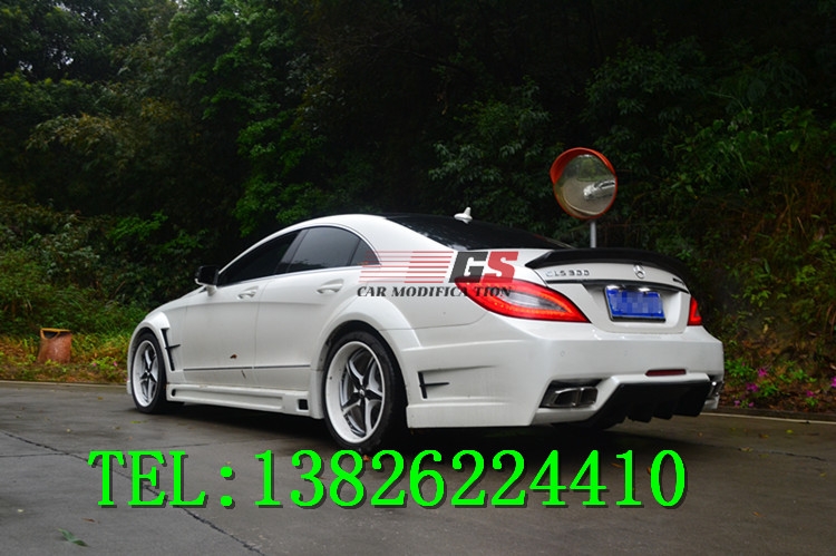 奔馳CLS300 350 AMG級(jí)W218改裝GSC寬體大包圍排氣管碳纖維機(jī)蓋