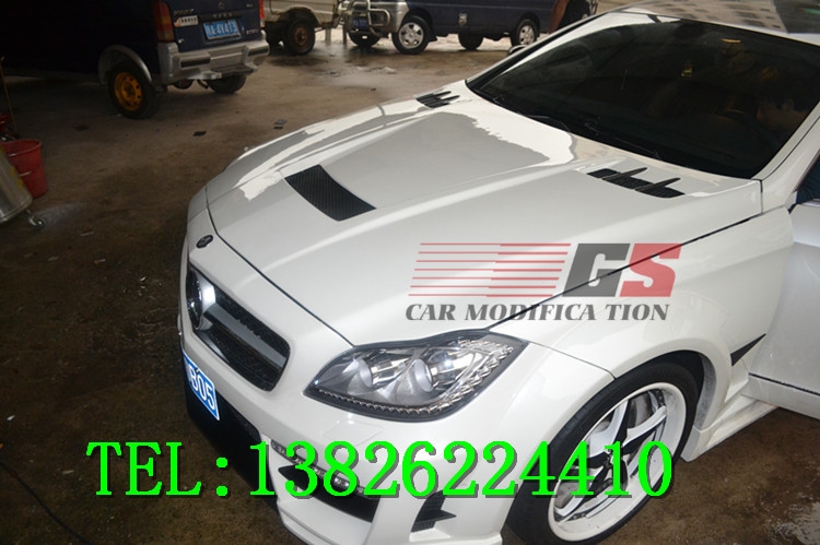 奔馳CLS300 350 AMG級(jí)W218改裝GSC寬體大包圍排氣管碳纖維機(jī)蓋