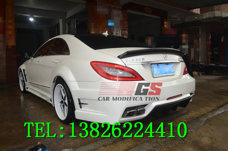 奔馳CLS300 350 AMG級(jí)W218改裝GSC寬體大包圍排氣管碳纖維機(jī)蓋