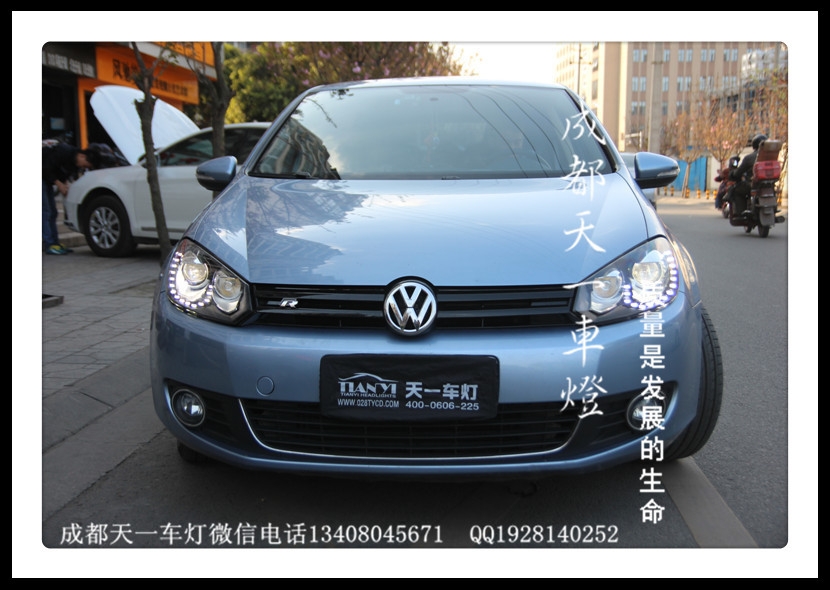 成都高爾夫6改車燈|成都高爾夫6車燈改裝氙氣燈雙光透鏡