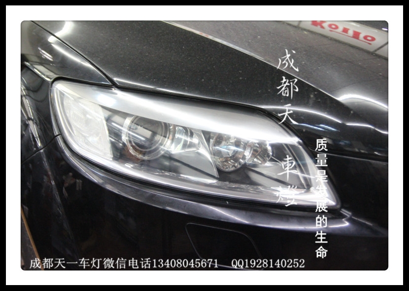 成都奧迪Q7車燈改裝氙氣燈雙光透鏡|成都奧迪Q7改燈