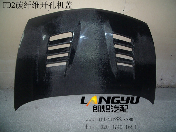 广州汽车改装厂家[朗煜汽配]本田FD2碳纤维机盖|FD2碳纤维配件