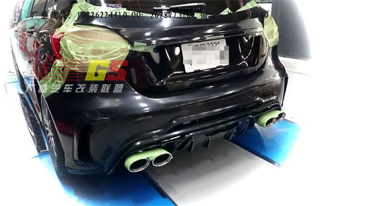 奔馳A級(jí)W176改裝ROWEN大包圍尾翼排氣管A180 A260 A45 改裝小包圍