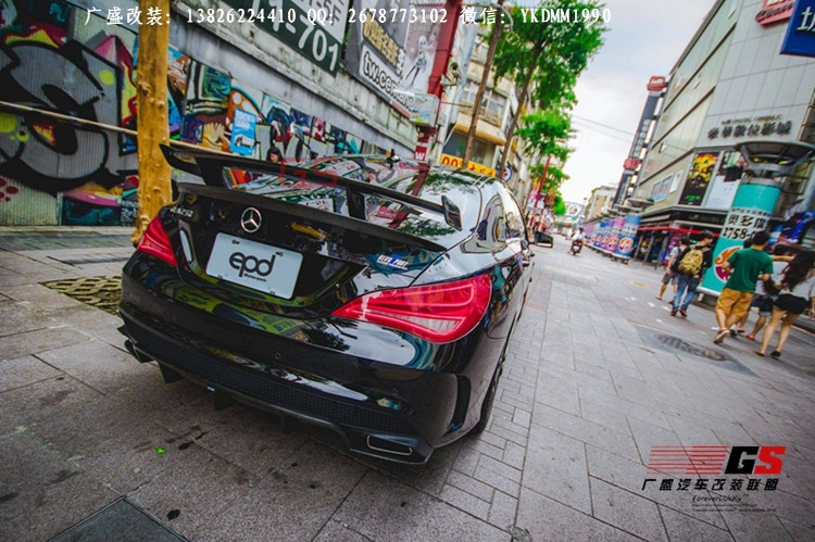 奔馳CLA改裝碳纖維尾翼 Revozport款包圍W117 CLA45 CLA250大包圍