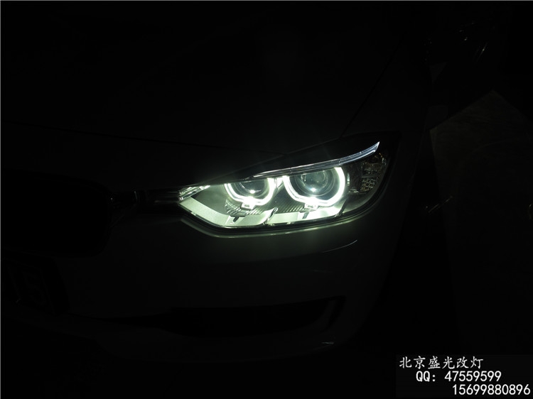 北京盛光改燈寶馬320低配升級高配氙燈北京改燈北京改天使眼北京改透鏡