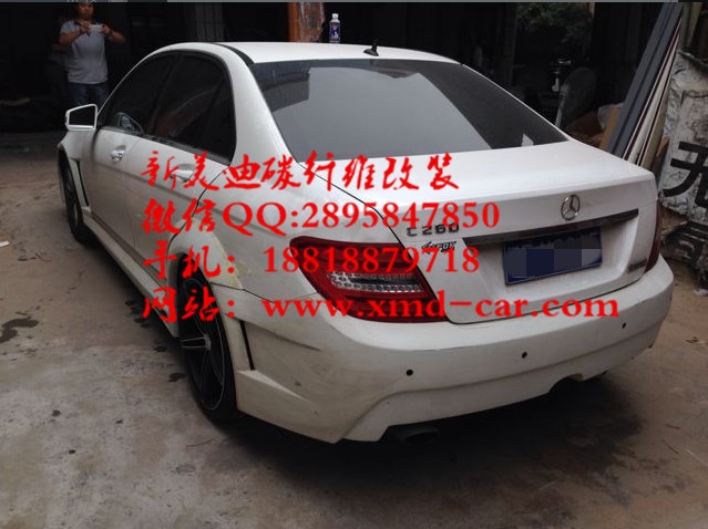 奔馳C級改裝C63大包圍 C200 C180 C300 C260 W204改裝BRABUS寬體包圍
