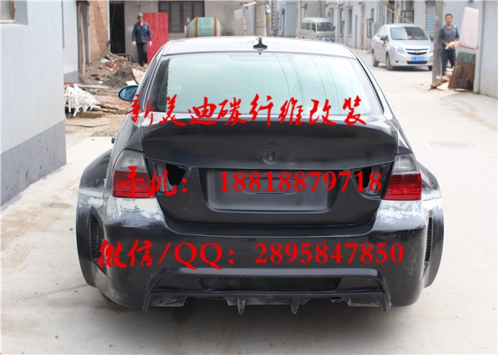 寶馬3系E90 改 vorsteiner寬體包圍碳纖維前后擾流板機(jī)蓋前后唇機(jī)蓋排氣管套件