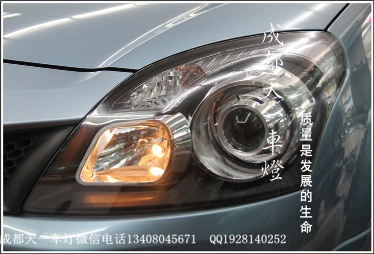 成都雷洛科雷傲車燈改裝氙氣燈雙光透鏡日行燈