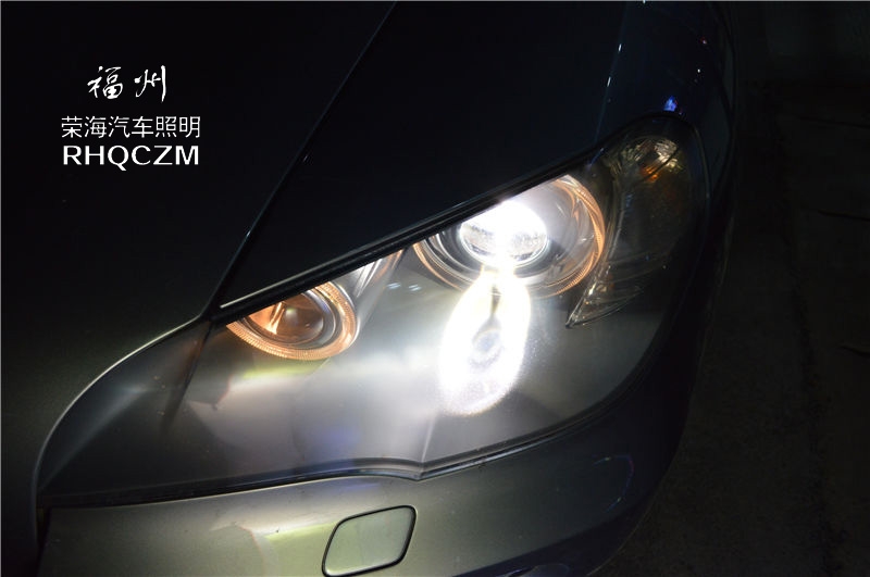 福州專(zhuān)業(yè)改燈店 寶馬X5車(chē)燈升級(jí)海拉五雙光透鏡 福州榮海汽車(chē)照明