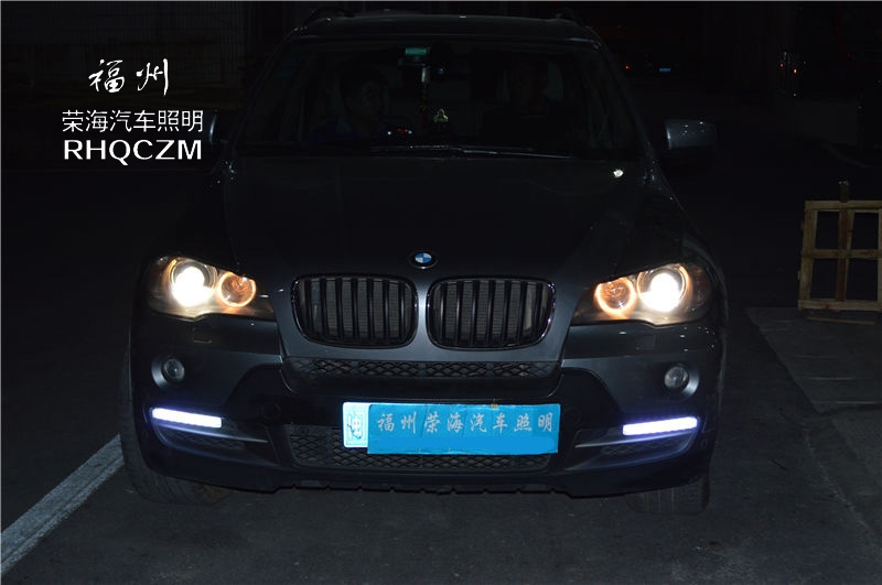 福州專(zhuān)業(yè)改燈店 寶馬X5車(chē)燈升級(jí)海拉五雙光透鏡 福州榮海汽車(chē)照明
