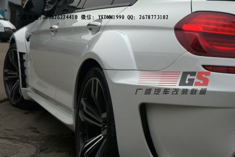 寶馬6系F12 F13 M6改裝prior-design寬體大包圍碳纖維尾翼排氣管