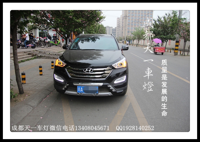 成都全新勝達(dá)車燈改裝海拉5透鏡歐司朗氙氣燈|專用LED天使眼