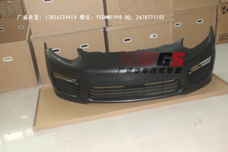 14 15保時(shí)捷Panamera970改裝Turbo大嘴前杠GTS大包圍日行燈排氣管