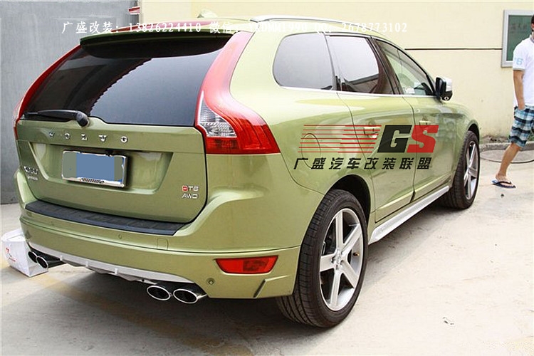 沃爾沃XC60改裝四出排氣管尾喉尾嘴 HEICO后唇后擾流XC60排氣管