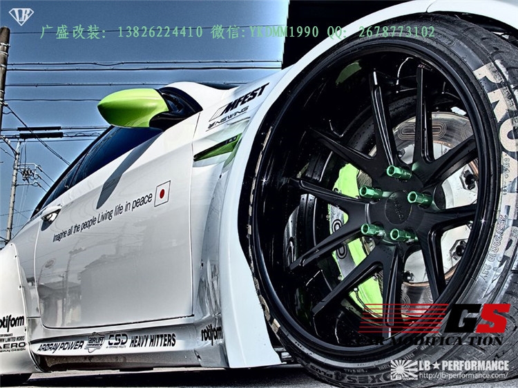寶馬E92 M3改裝lb-performance寬體包圍碳纖維前唇尾翼輪眉葉子板