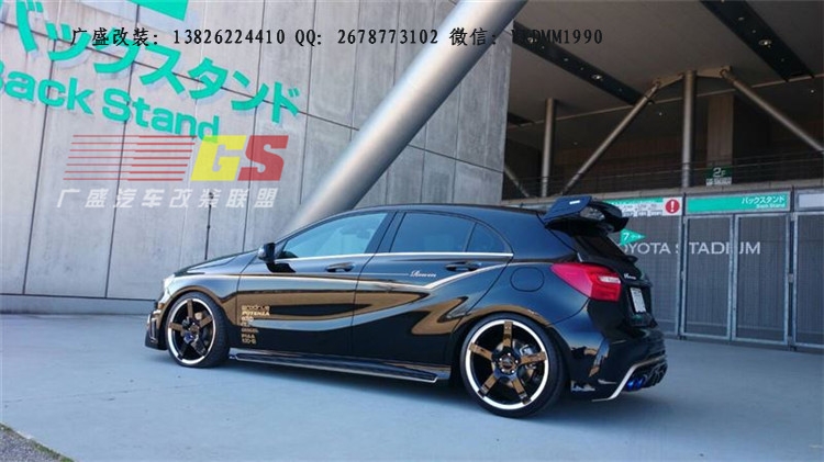 奔馳A級W176改裝ROWEN大包圍尾翼排氣管A180 A260 A45 改裝小包圍