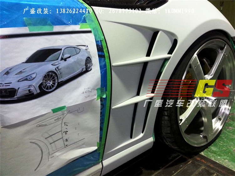 豐田GT86改裝碳纖維后唇后擾流前唇小包圍尾翼ROWEN款包圍葉子板