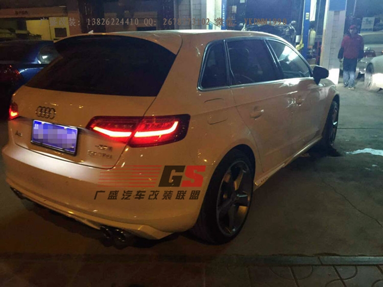 奧迪A3改裝ABT小包圍碳纖維尾翼前后唇大包圍奧迪A3兩廂改裝包圍