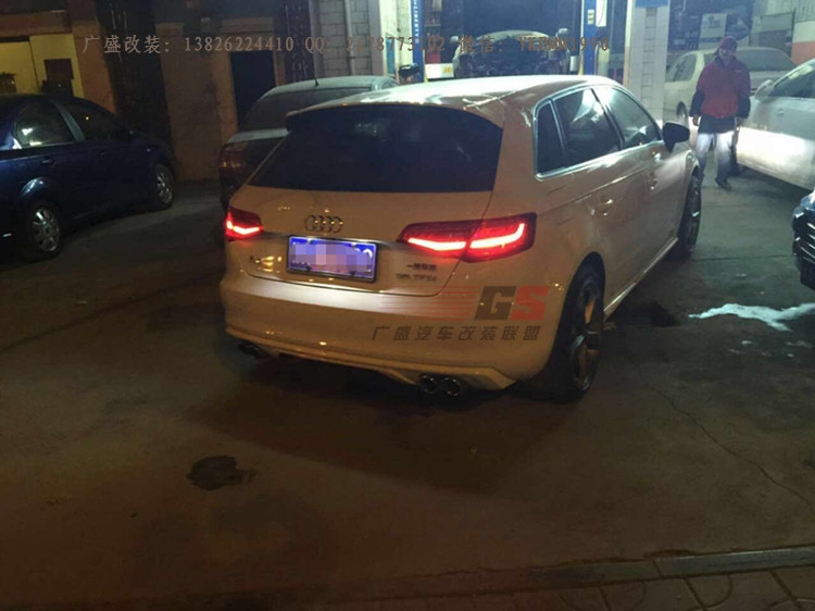 奧迪A3改裝ABT小包圍碳纖維尾翼前后唇大包圍奧迪A3兩廂改裝包圍