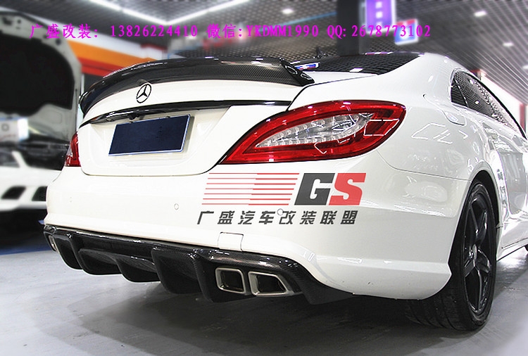 奔馳CLS300 CLS350 CLS60AMG改裝Renntech碳纖維后唇尾翼W218包圍