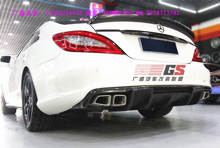 奔馳CLS300 CLS350 CLS60AMG改裝Renntech碳纖維后唇尾翼W218包圍
