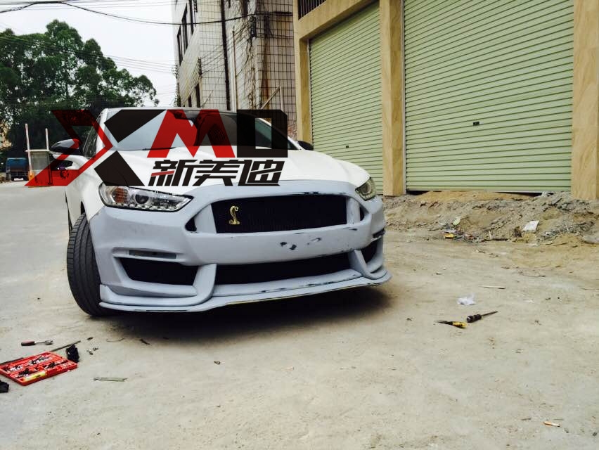 新蒙迪歐改裝碳纖維機蓋包圍排氣管13款14款蒙迪歐改裝包圍機蓋野馬