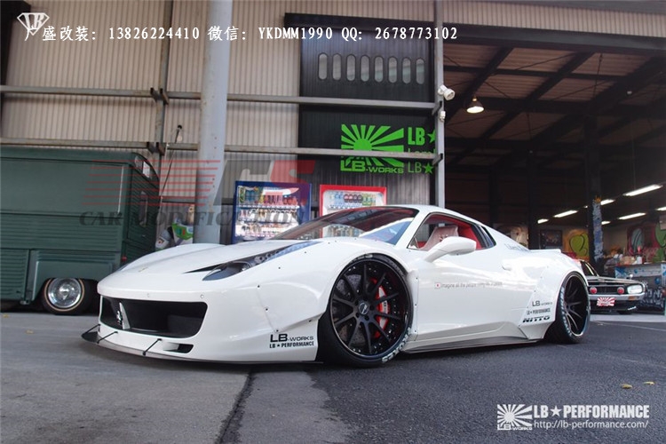 法拉利458改裝LB FERRARI寬體包圍 碳纖維尾翼前唇后唇 IPE排氣管