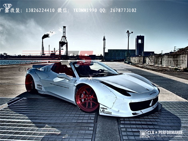 法拉利458改裝LB FERRARI寬體包圍 碳纖維尾翼前唇后唇 IPE排氣管