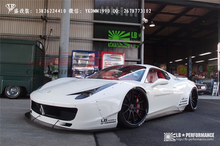 法拉利458改裝LB FERRARI寬體包圍 碳纖維尾翼前唇后唇 IPE排氣管