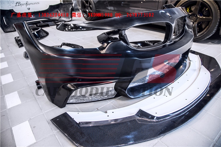 廣盛改裝BMW寶馬4系改裝LB-Performance寬體大包圍碳纖維前唇尾翼