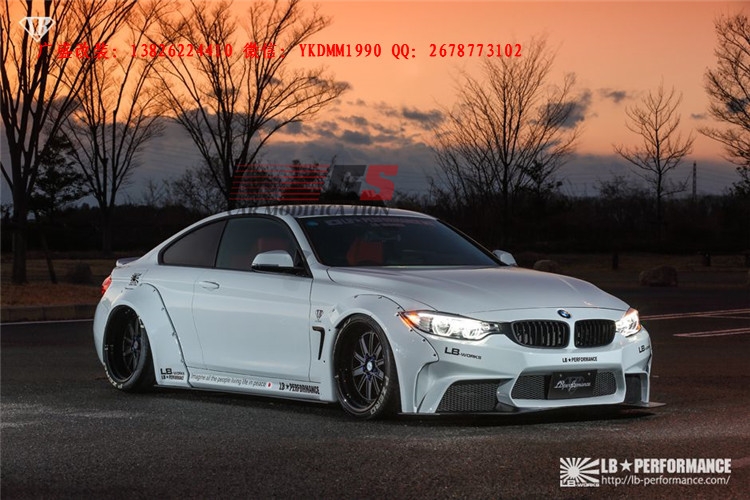廣盛改裝BMW寶馬4系改裝LB-Performance寬體大包圍碳纖維前唇尾翼