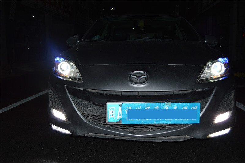 福州專業(yè)改燈店 馬自達(dá)3車燈升級海拉五雙光透鏡