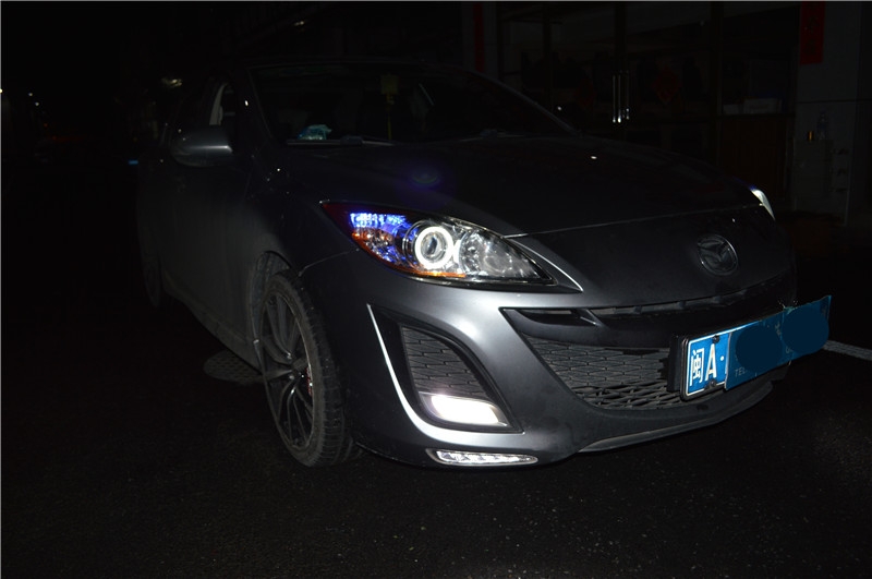 福州專業(yè)改燈店 馬自達(dá)3車燈升級海拉五雙光透鏡